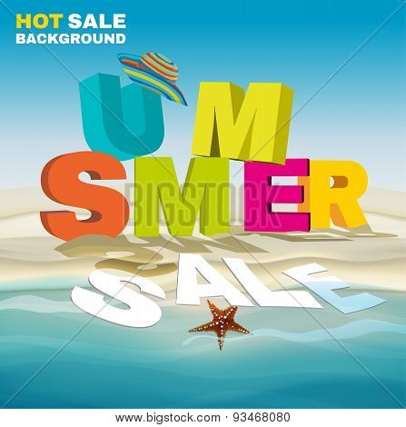 Seasonal summer sale poster