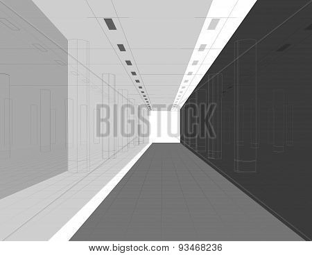 Interior in lines