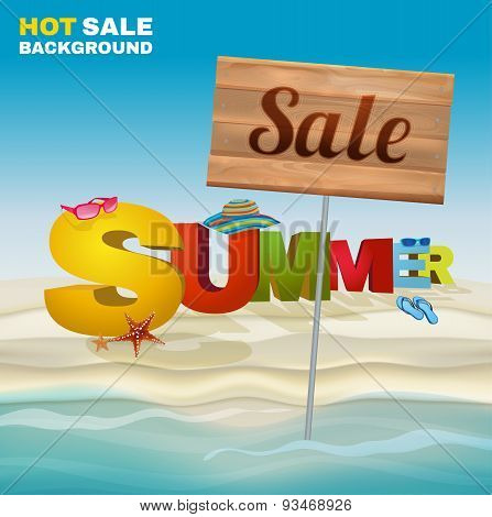 Seasonal summer sale poster