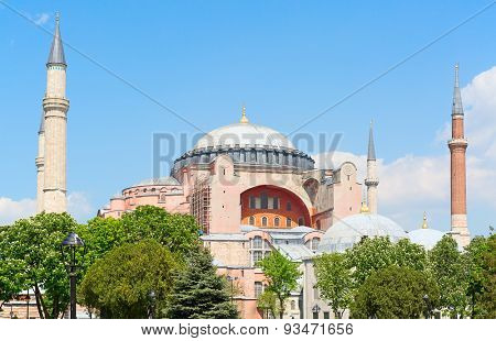 Haghia (Aya) Sophia - famous church and mosque in Istanbul