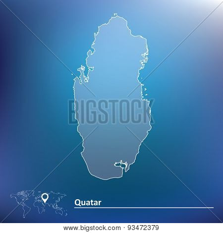Map of Quatar - vector illustration