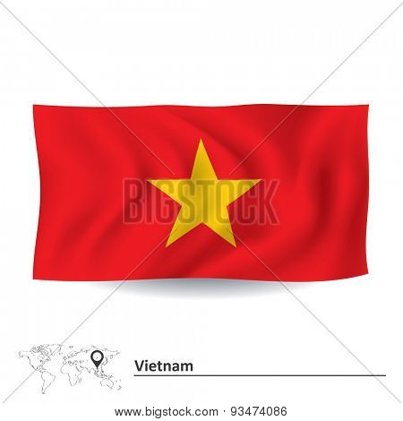 Flag of Vietnam - vector illustration