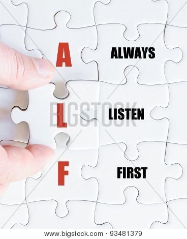 Last Puzzle Piece With Business Acronym Alf