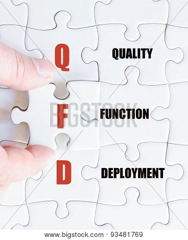Last Puzzle Piece With Business Acronym Qfd