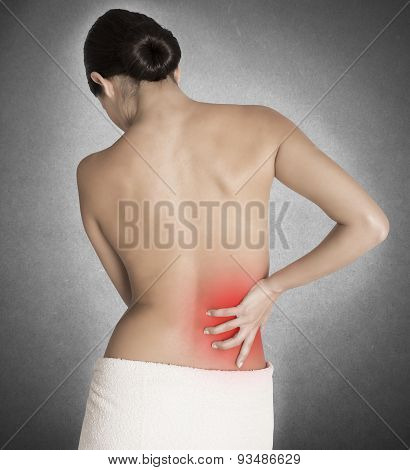 Woman with back pain