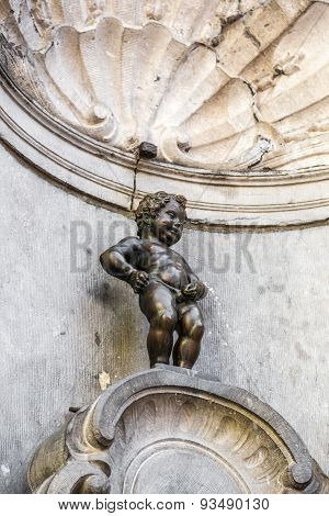 Manneken Pis Statue In Brussels
