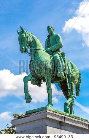 Monument Of A King Albert  In Brussels.