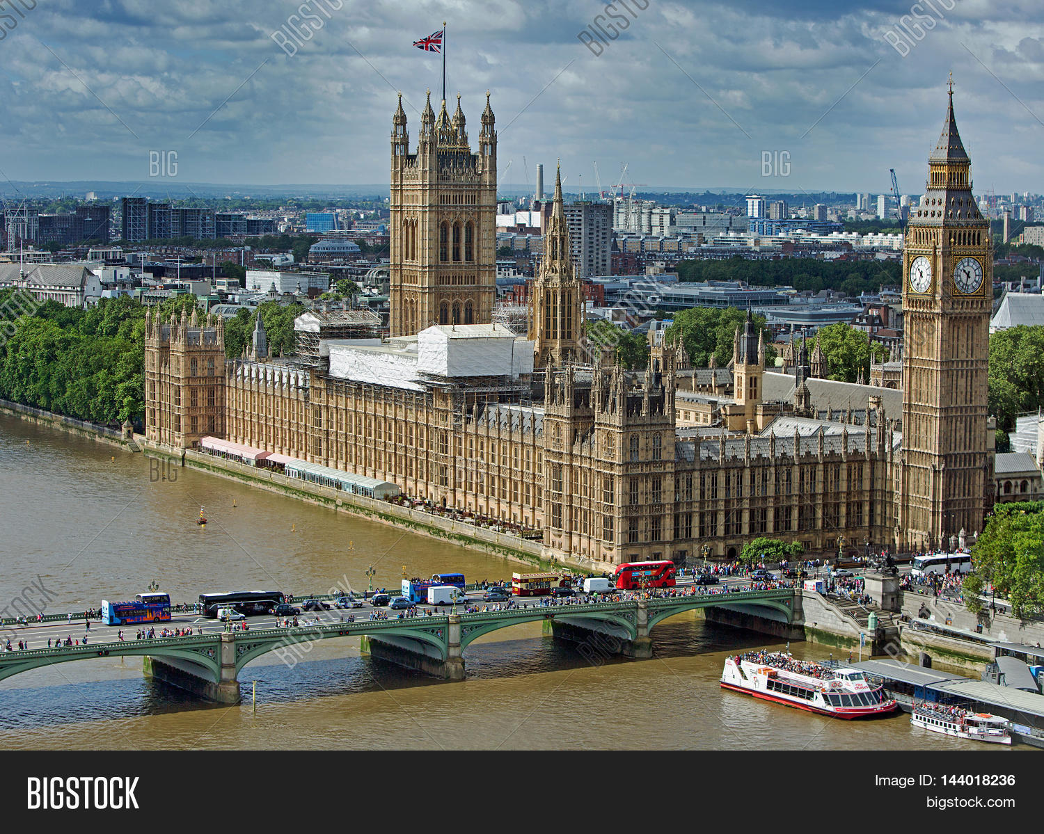 Birdseye View London Image Photo Free Trial Stock Birdseye View Of London Skyline With Houses Parliament And Ben Along The River Thames