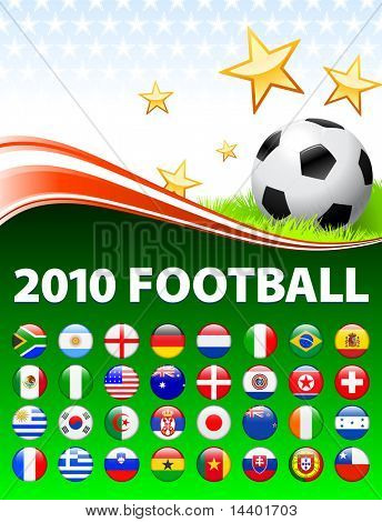 Küresel 2010 Futbol olay düğmeleri özgün çizim ile