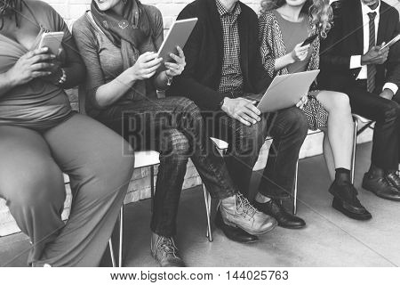 People Using Digital Devices Concept