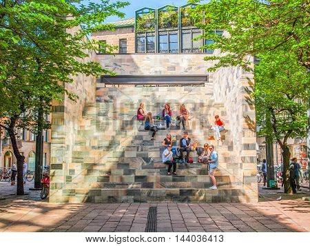 Sandro Pertini Monument In Milan (hdr)