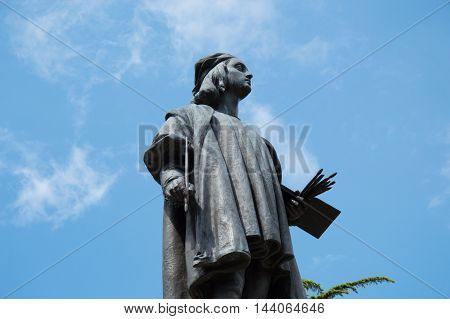 Raphael's statue in Urbino close up - Italian artist
