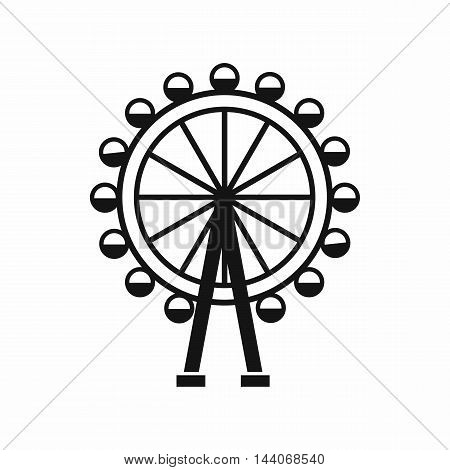 Ferris wheel icon in simple style isolated on white background. Entertainment symbol