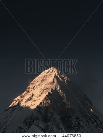 Pumori Summit Or Peak At Dawn During Sunset