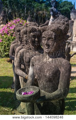 Giant Buddha - Bronze Buddha statue at the Po Lin Monastery, Cambodia