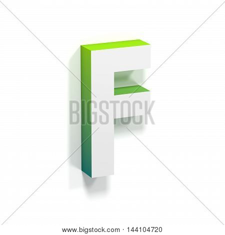 Green Gradient And Soft Shadow Letter F