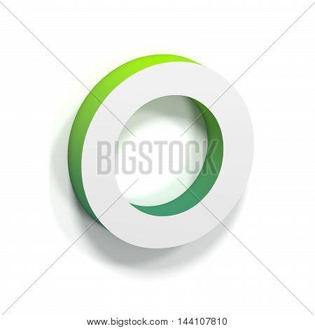 Green Gradient And Soft Shadow Letter O