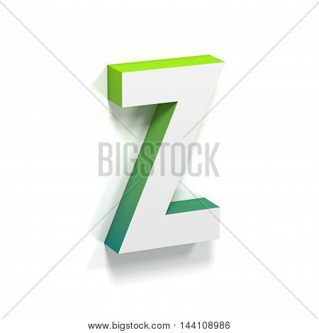 Green Gradient And Soft Shadow Letter Z