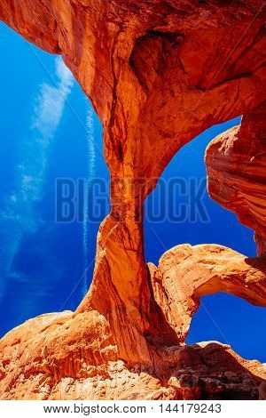 Double Arch In Arches National Park, Utah, Usa