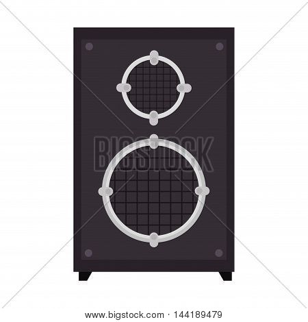 audio speaker bass musical equipment and technology device vector illustration