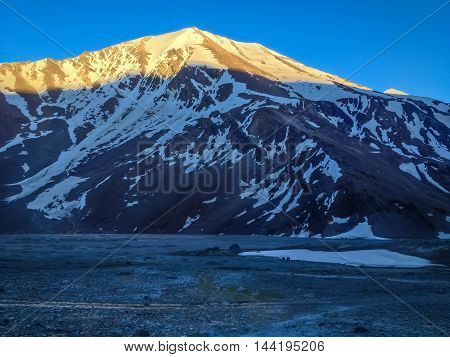 Manali - Sarchu camp - Leh Ladakh highway road in India