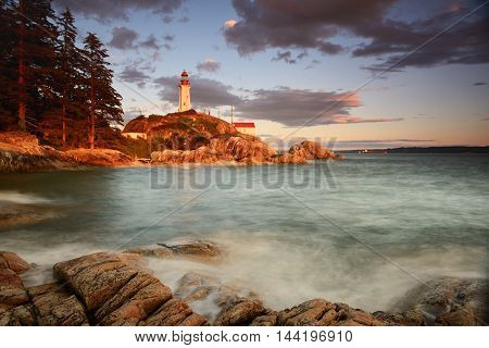 Point Atkinson Lighthouse At Sunset