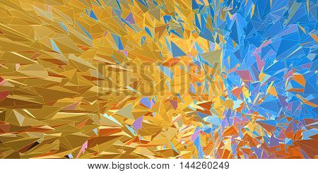 Polygonal colorful abstract graphic background movement look with overlay white line