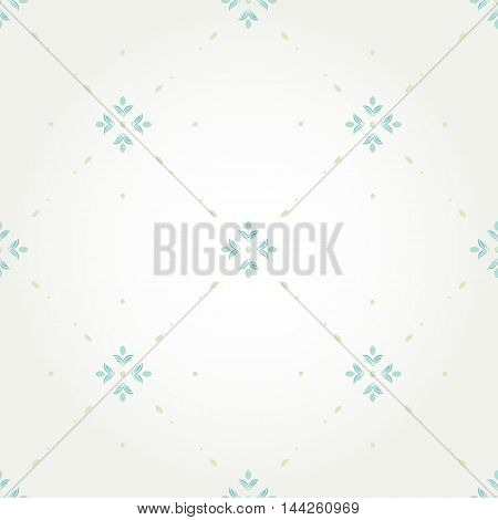 Vector Seamless Pattern With Floral Ornament.