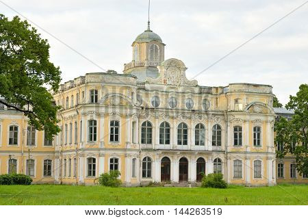 Baroque palace in the estate Znamenka near St.Petersburg Russia.