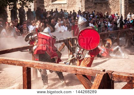 Estonia, Tallinn - 04 June, 2016: "old Tallinn Cup" International Historical Sword Fightin