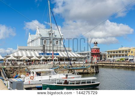 CAPE TOWN, SOUTH AFRICA - FEB 22, 2013: Watefront of Cape Town, South Africa. Cape town is the most popular international touristic destination in Africa