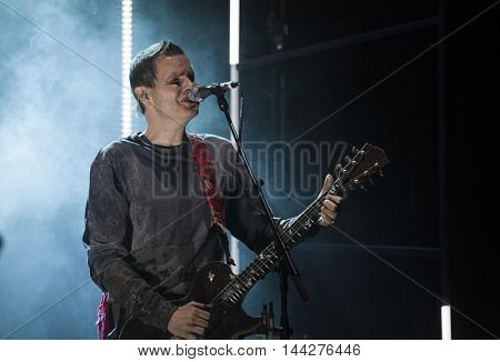 Bontida, Romania - July 14, 2016: Sigur Ros, the Icelandic post-rock band from ReykjavÃÂ­k, performing live on the stage at Electric Castle festival, one of the biggest music festivals in Romania