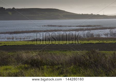 QUARTU: panorama of the countryside of Lake Simbirizzi - Sardinia