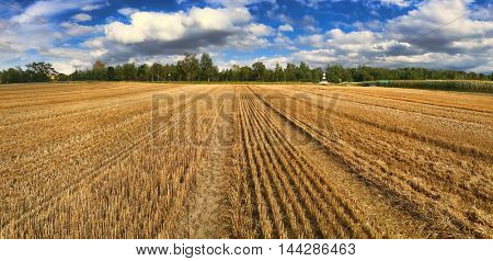 Extreme panoramic landscape in Sudety range, Poland