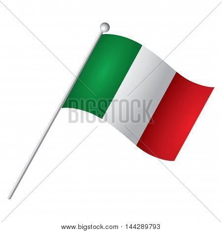 Isolated Italian flag Vector illustration, eps 10