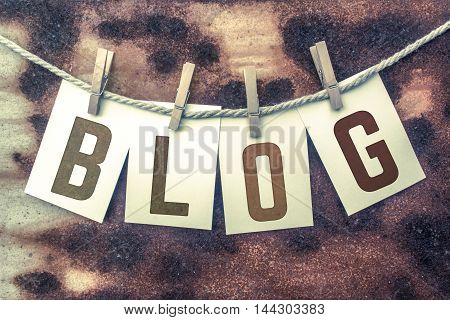 Blog Concept Pinned Stamped Cards On Twine Theme