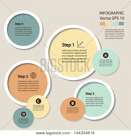 Infographics. Process chart module. Template for cycling diagram, graph, presentation and round chart.