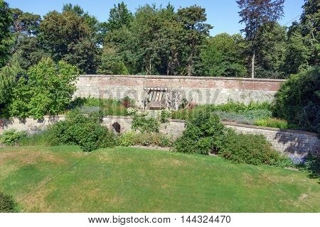 The formal grounds of Farnham Castle in Surrey
