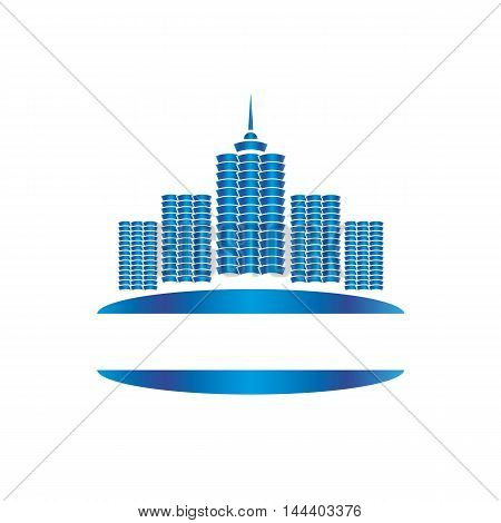 Logo high-rise buildings for business companies and firms.