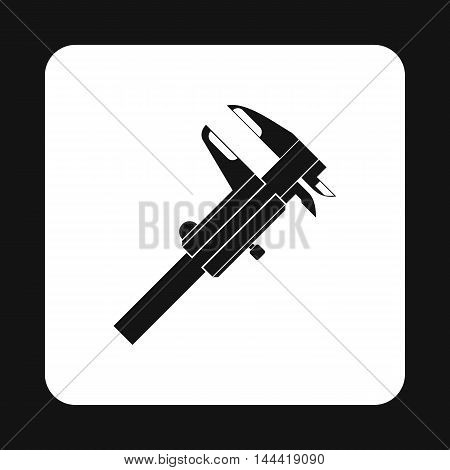 Caliper icon in simple style isolated on white background. Tool symbol