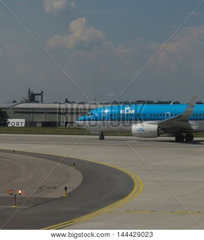 Klm Royal Dutch Airlines Aircraft In Prague