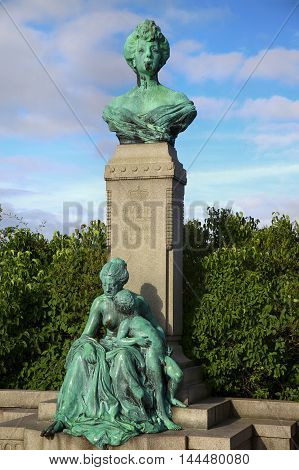 The monument Princess Marie of Orléans at Langelinie in Copenhagen Denmark