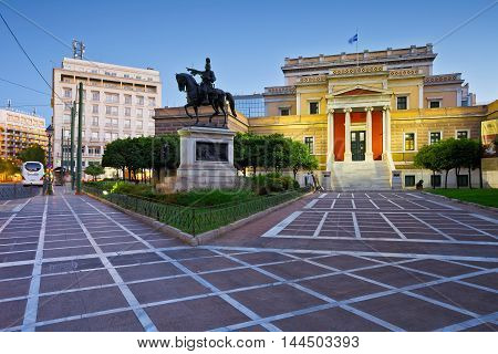 ATHENS, GREECE - AUGUST 25, 2016: Old building of Greek parliament which currently houses National History Museum on August 25, 2016.