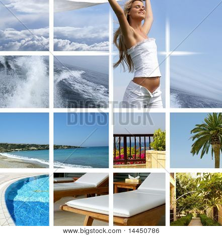 Resort collage gemaakt van Cyprus foto 's