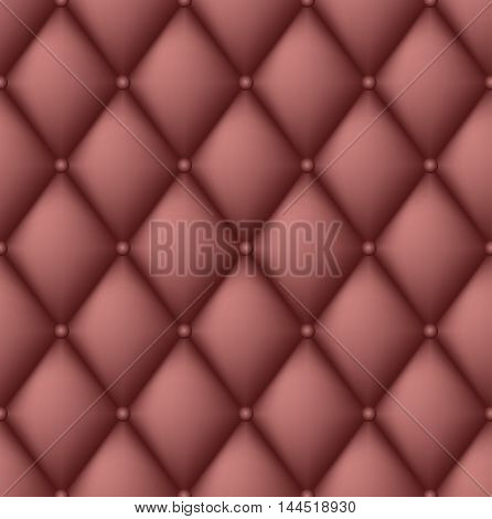Background - Brown Leather upholstery. Endless texture, Vector