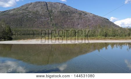 Hibiny mountains above the Arctic circle.August 12,2016.Murmansk Region,Russia