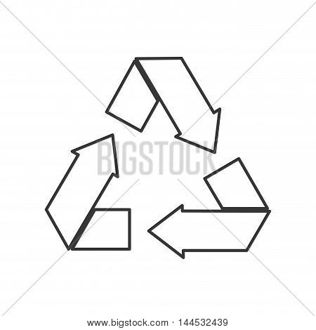 recycle eco ecology organic natural protection icon. Flat and isolated design. Vector illustration