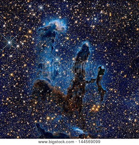 Pillars Of Creation. Eagle Nebula In The Constellation Serpens.