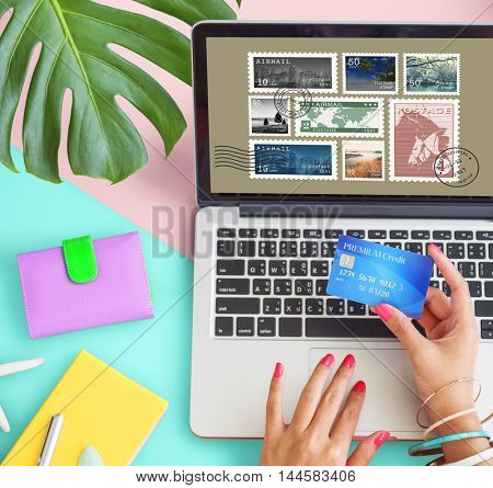 Stamp Post Correspondence Communication Memories Concept