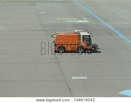 Street Cleaning Vehicle In Prague